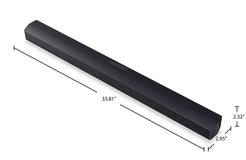Barre de son à 2.1 canaux Samsung de série B et caisson d’extrêmes graves sans fil