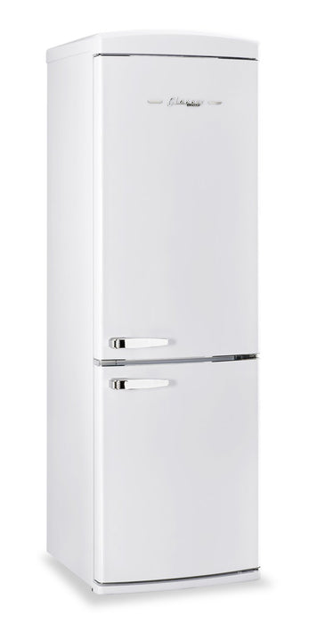 Réfrigérateur Classic Rétro par Unique de 24 po et de 12 pi3 à congélateur inférieur - blanc guimauve - UGP-340L W AC