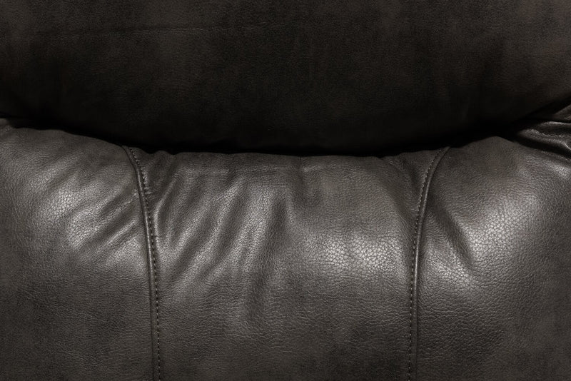 Fauteuil pivotant, coulissant et inclinable Elli 32 po de en similicuir - gris 