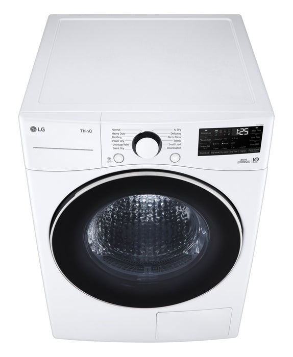 Sécheuse LG de 7,8 pi3 avec technologie 6MotionMC, moteur DirectDriveMD et pompe à chaleur - blanche - DLHC3602W