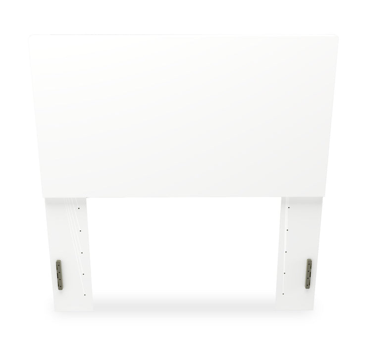 Ensemble de chambre à coucher Riley 5 pièces avec lit à panneaux, commode et miroir, fabriqué au Canada, blanc - format lit simple
