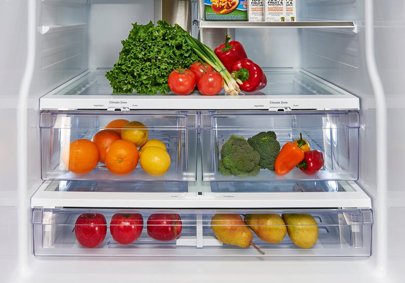 Réfrigérateur GE de 17,5 pi³ et de 33 po de profondeur comptoir à portes françaises - acier inoxydable - PYE18HYRCFS