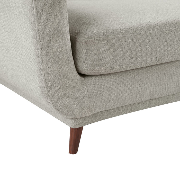 Fauteuil Cosmo de 34 po en tissu avec coussin de dossier capitonné - gris