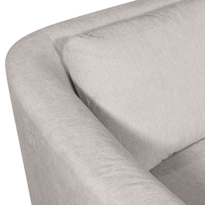Sofa-lit sectionnel de droite Envy 3 pièces en tissu de chenille avec fauteuil long de rangement - gris brouillard