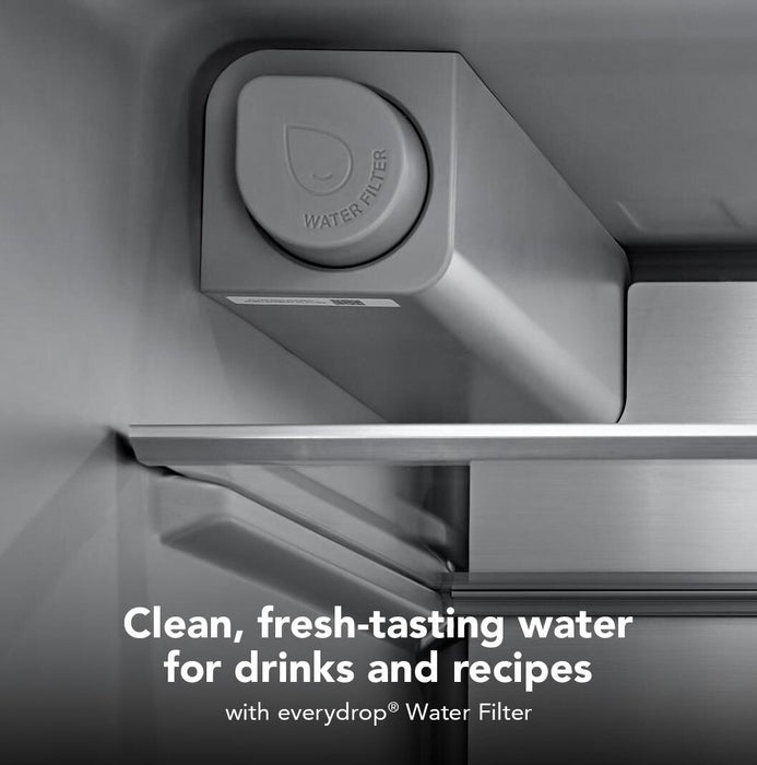 Réfrigérateur KitchenAid de 29 pi3 à portes françaises - genièvre - KRMF436SJP