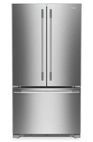 Réfrigérateur KitchenAid de 25 pi³ et de 36 po à portes françaises avec distributeur d’eau interne - KRFF136SPS
