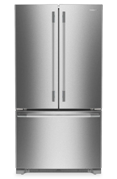 KitchenAid 36" 25 Cu. Ft. French Door Refrigerator with Internal Water Dispenser - KRFF136SPS | Réfrigérateur KitchenAid de 25 pi³ et de 36 po à portes françaises avec distributeur d’eau interne - KRFF136SPS