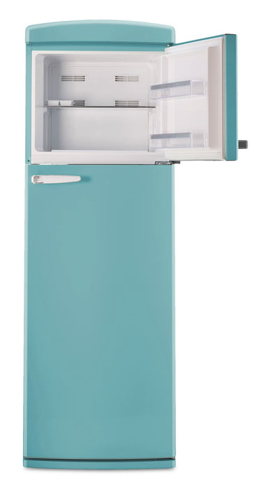 Réfrigérateur Classic Rétro d’Unique de 24 po et de 11 pi3 à congélateur supérieur - turquoise brume marine - UNQ-310L T TM
