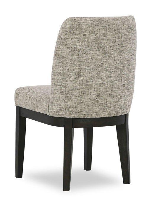 Chaise de salle à manger Metro en tissu de polyester - beige et brun