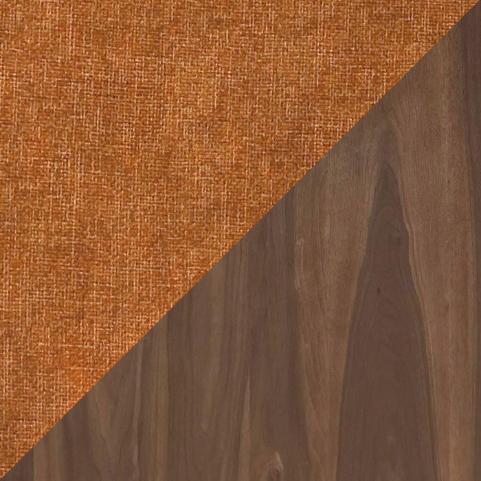 Ensemble de salle à manger Rain 5 pièces avec table de 72 po (L) et 4 chaises oranges - orange et brun