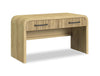 Table de salon moderne Lenore de 59 po avec rangement - naturelle
