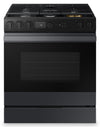 Cuisinière intelligente à gaz encastrée Samsung de 6 pi³ avec friture à air et Air Sous Vide - noir mat - NSG6DG8500MTAA