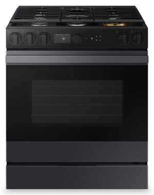Cuisinière intelligente à gaz encastrée Samsung de 6 pi³ avec friture à air et Air Sous Vide - noir mat - NSG6DG8500MTAA