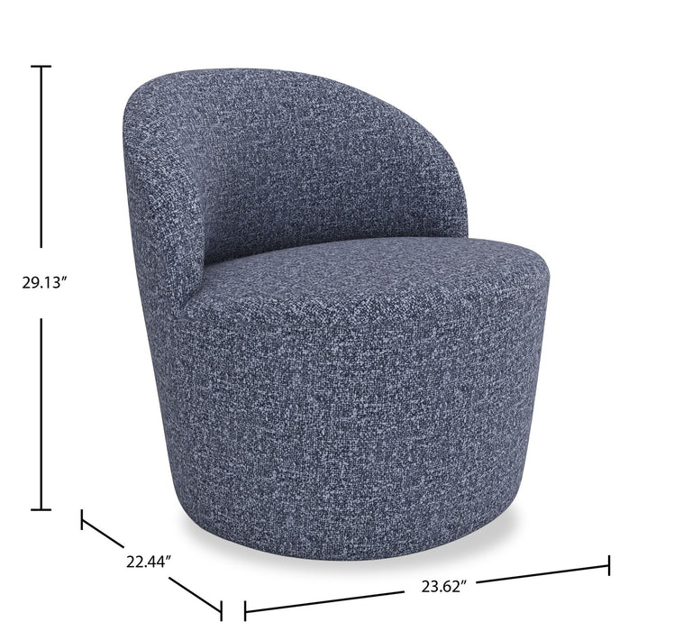 Fauteuil d’appoint Lexi de 28,35 po en tissu - bleu