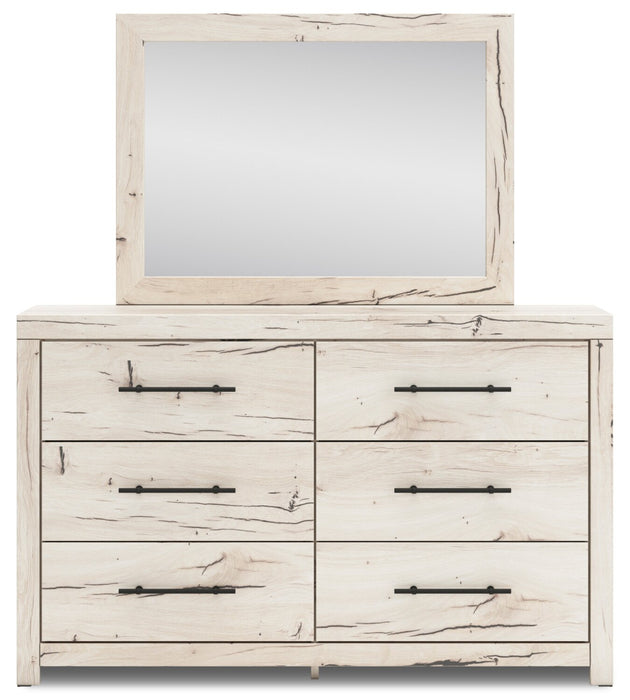 Commode de chambre à coucher Derekson de 58,7 po (L) x 36,5 po (H) à 6 tiroirs - blanc rustique