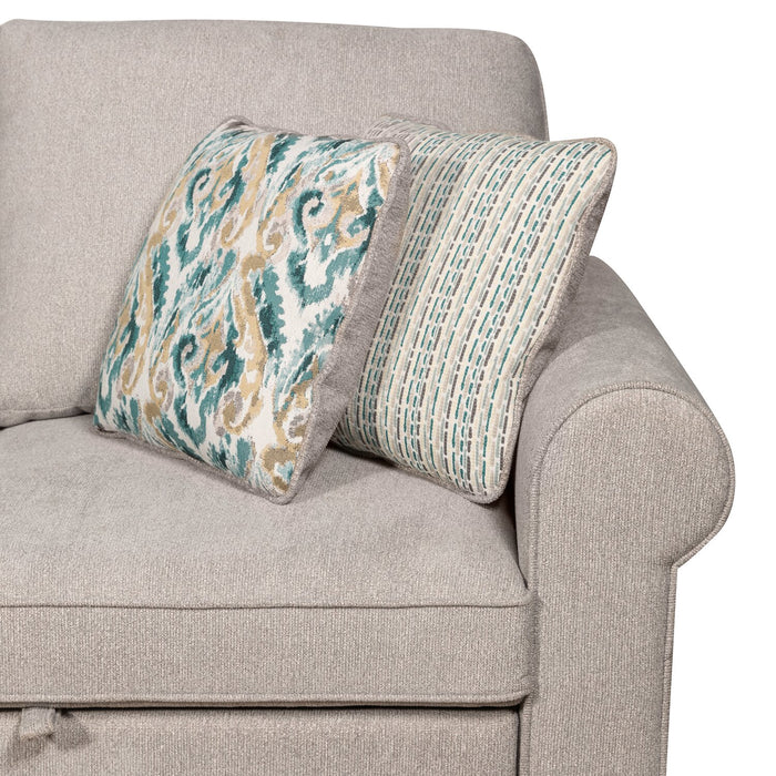 Sofa-lit sectionnel Haven de Scott Living 3 pièces en tissu de chenille - gris