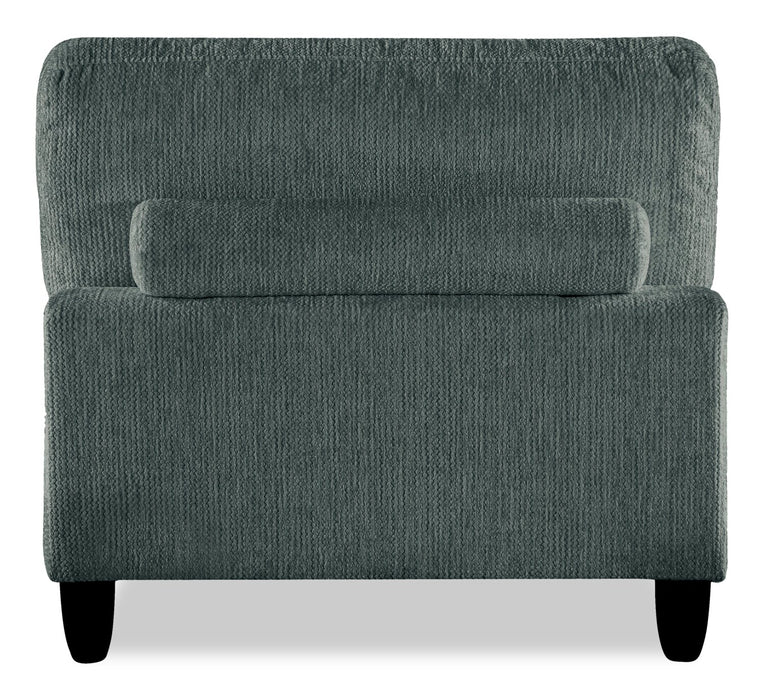 Fauteuil sans accoudoirs modulaire Lounge de 40 po en tissu chenille - gris