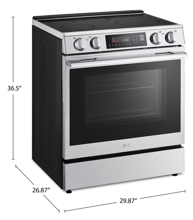 Cuisinière induction encastrée intelligente LG de 6,3 pi3 avec friture à air - LSIL6334XE