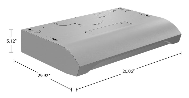 Hotte de cuisinière sous l'armoire Broan de série ALT1 de 30 po - acier inoxydable - ALT1303SS