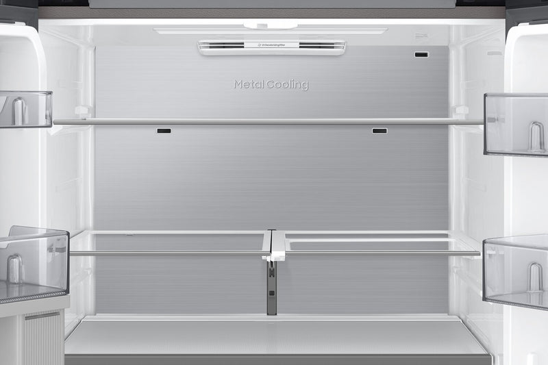 Réfrigérateur BESPOKE Samsung de 29 pi³ et de 36 po à 4 portes FlexMC avec zone de boissons Beverage CenterMC - acier inoxydable - RF29DB9600QLAA