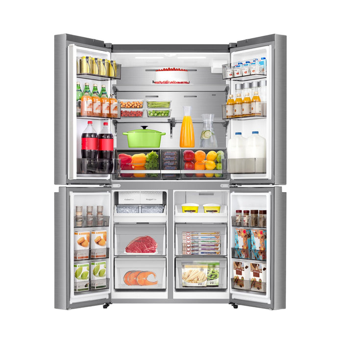 Réfrigérateur Hisense de 22,5 pi3 et de 36 po de profondeur comptoir à 4 portes françaises - acier inoxydable - RQ23G4FSEI