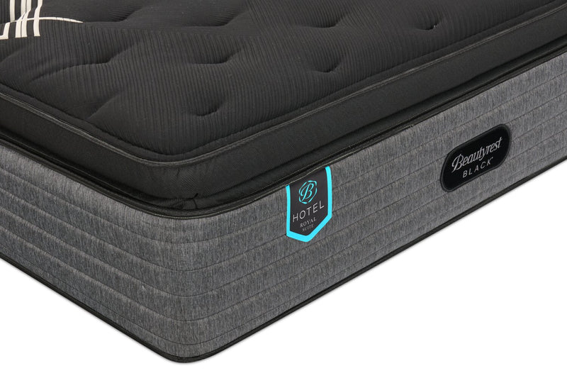 Matelas à Euro-plateau épais moelleux Royal Suite de série Hotel de Beautyrest BlackMD pour très grand lit