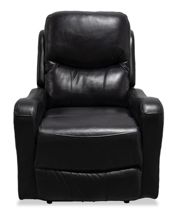 Fauteuil pivotant, coulissant et inclinable Elli 32 po de en similicuir - noir
