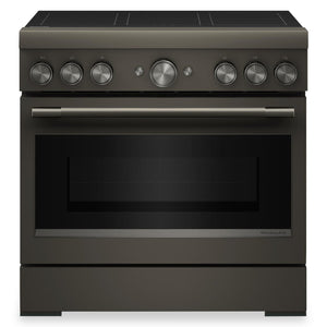 Cuisinière à induction KitchenAid de 5,1 pi3 et de 36 po avec friture à air sans préchauffage - minerai noir - KFIS936SBE 