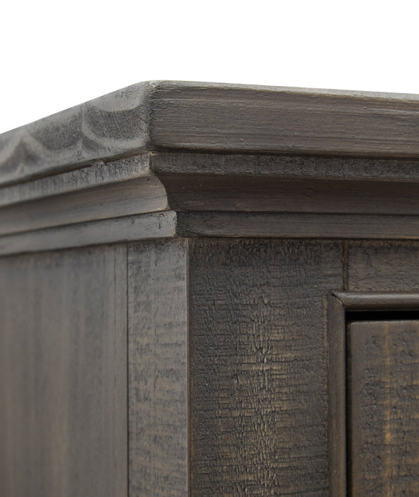 Meuble pour téléviseur traditionnel Wesley de 90 po avec rangement et système de gestion des câbles pour téléviseurs jusqu’à 95 po - graphite