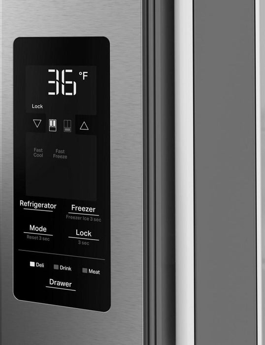 Réfrigérateur Whirlpool de 29 pi3 et de 36 po à portes françaises - acier inoxydable résistant aux traces de doigts - WRMF3636SZ
