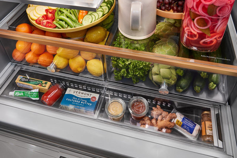 Réfrigérateur KitchenAid de 26,2 pi³ et de 36 po à portes françaises - acier inoxydable avec fini PrintShieldMC - KRMF536RPS