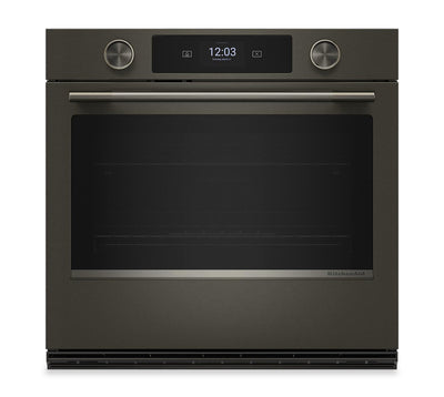 KitchenAid 30" Smart Electric Combo Wall Oven with Cooking Camera - Black Ore - KOES930SBE | Four mural combiné intelligent électrique KitchenAid de 30 po avec caméra de cuisson - minerai noir - KOES930SBE