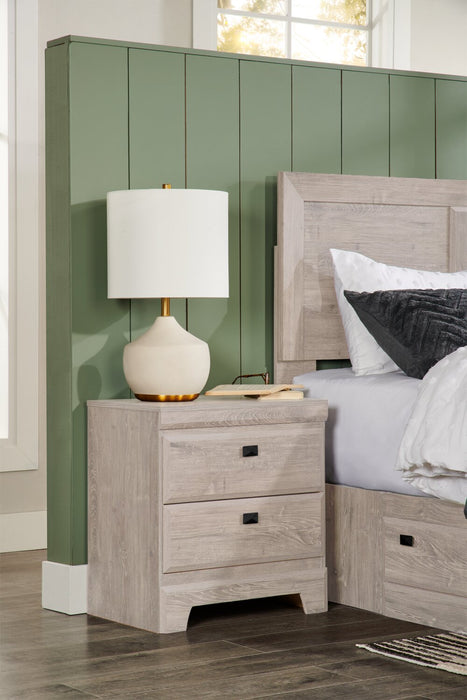 Ensemble de chambre à coucher Yorkdale 6 pièces avec lit de rangement à 6 tiroirs, commode, miroir et table de nuit, blanc - format grand lit