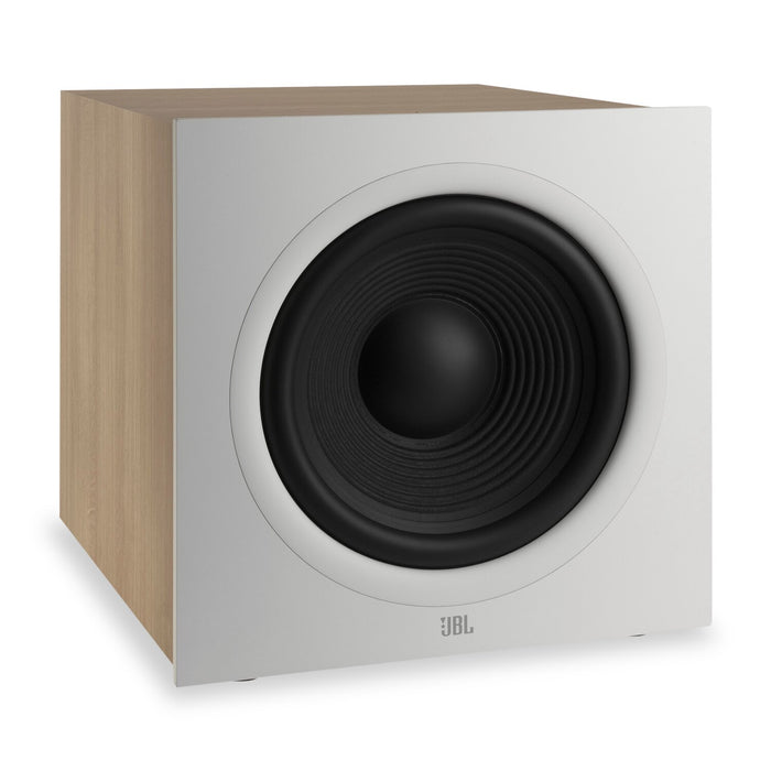 Caisson d’extrêmes graves amplifié de 500 W JBL Stage 220P de 12 po – blanc (JBL220PWHTAM)
