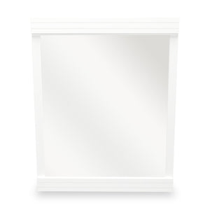 Miroir de commode de chambre à coucher Riley, fabriqué au Canada - blanc