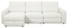 Sofa sectionnel modulaire à coulissement et inclinaison électriques de gauche Elevate de Scott Living 3 pièces en tissu de chenille - beige