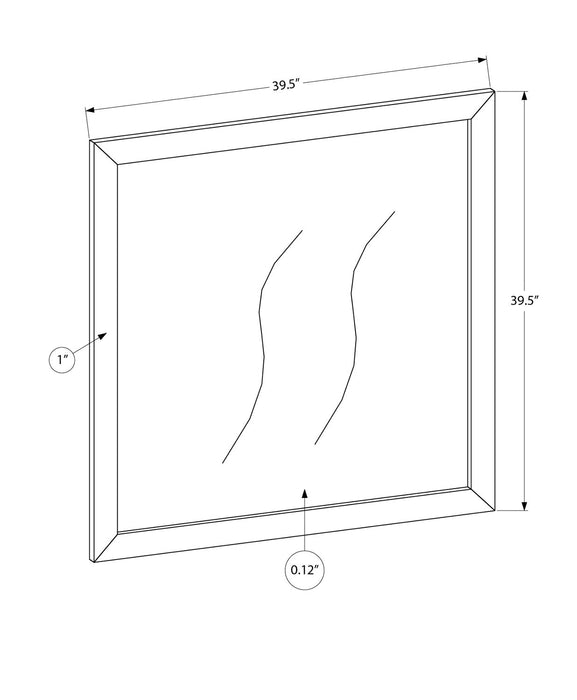 Miroir de commode de chambre à coucher Elite à fixer au meuble ou à suspendre au mur - blanc