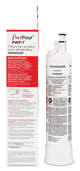 Filtre à eau et à glaçons PurePour de Frigidaire pour réfrigérateur – FPPWFU01
