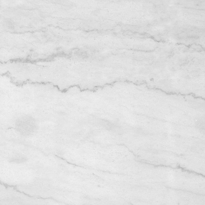 Table à café ronde moderne Sampson en marbre de 34 po - blanc
