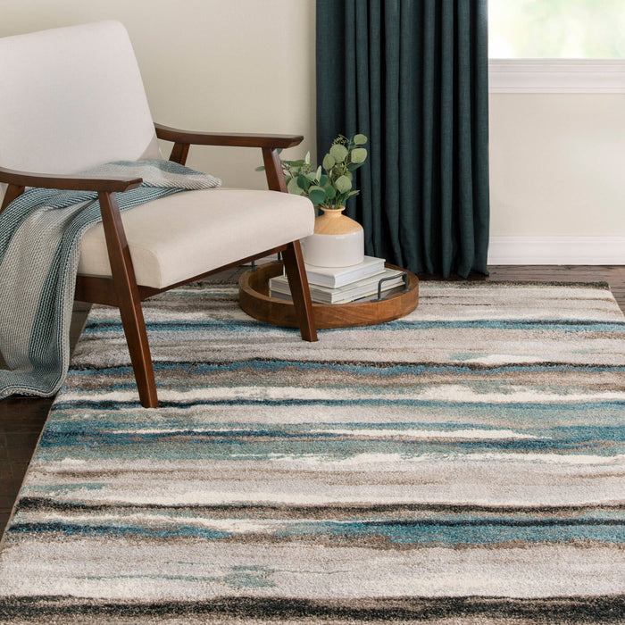 Carpette Lorin tissée à la machine de 7 pi x 10 pi - multicolore