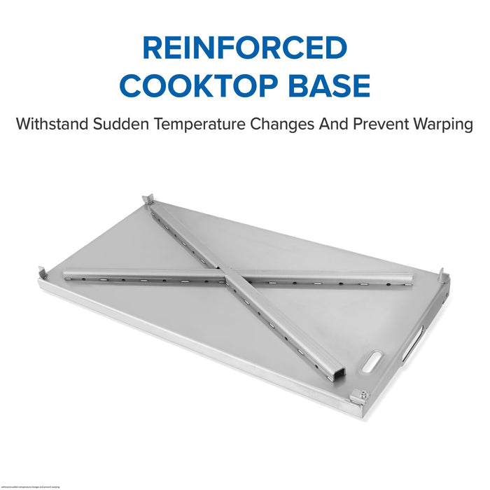 Plancha Napoleon de 33 600 BTU et de 36 po à 4 brûleurs avec surface de cuisson en acier inoxydable résistant à la rouille - F36FTPMK