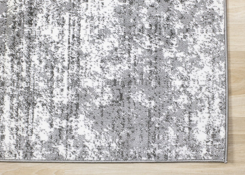 Carpette lavable Fresh grise et blanche à effet vieilli - 2 pi 0 po x 6 pi 7 po
