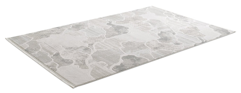 Carpette Cove grise à motif de vagues - 7 pi 11 po x 10 pi 10 po