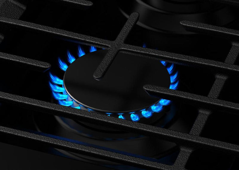 Cuisinière intelligente à gaz Whirlpool de 5 pi³ avec friture à air et autonettoyage - noire - WFGS7530RB
