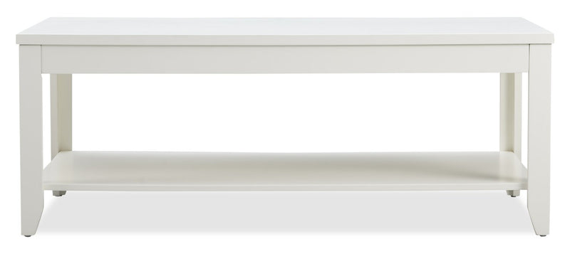 Ensemble 3 tables traditionnelles Aspen de 47,3 po (table à café et 2 tables de bout) - blanc