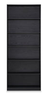 Bibliothèque William de 31,5 po à 6 tablettes - noire