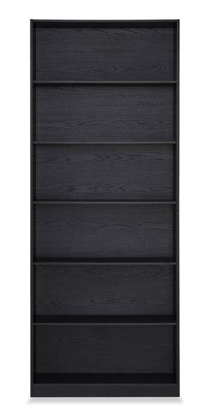Bibliothèque William de 31,5 po à 6 tablettes - noire