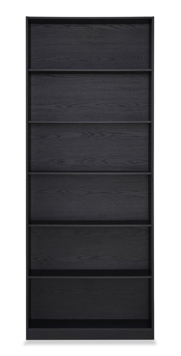 Bibliothèque William de 31,5 po à 6 tablettes - noire