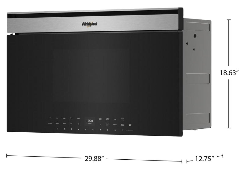 Four à micro-ondes encastré Whirlpool de 1,1 pi³ avec friture à air - acier inoxydable résistant aux traces de doigts - YWMBT7030SZ
