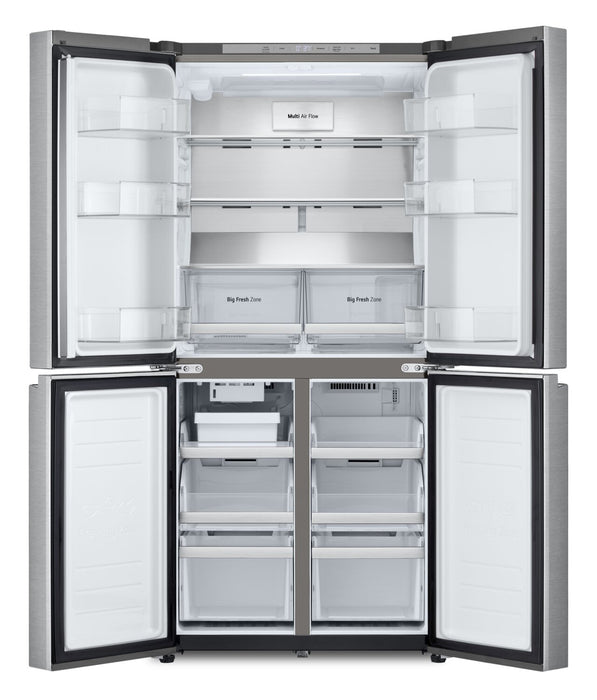 Réfrigérateur LG de 18,6 pi³ et de 33 po de profondeur comptoir à 4 portes françaises - acier inoxydable - LF19C8200S